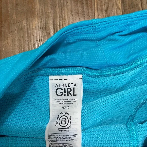Athleta Girl Swing Skort Aqua Blue Medium (8-10) - Picture 4 of 9